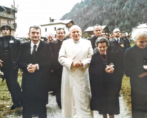 Il Papa polacco in visita a Canale d'Agordo 